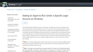 
                            8. Setting an Agent to Run Under a Specific Login Account on Windows ...