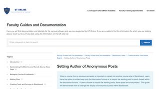 
                            7. Setting Author of Anonymous Posts | Blackboard Learn | Faculty ... - Sites