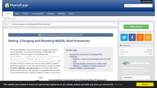 
                            8. Setting, Changing And Resetting MySQL Root Passwords - HowtoForge