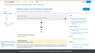 
                            12. Setting cookies with WordPress - Stack Overflow