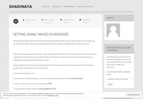 
                            8. Setting Email Yahoo di Android | Shadinata