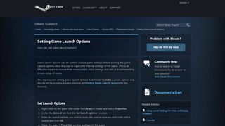 
                            4. Setting Game Launch Options - Performance Issues ... - Steam Support