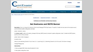 
                            12. Setting Hostname and MOTD Banner - Router Simulator - CertExams ...