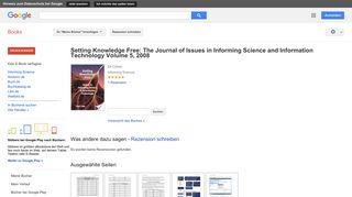 
                            8. Setting Knowledge Free: The Journal of Issues in Informing Science ...