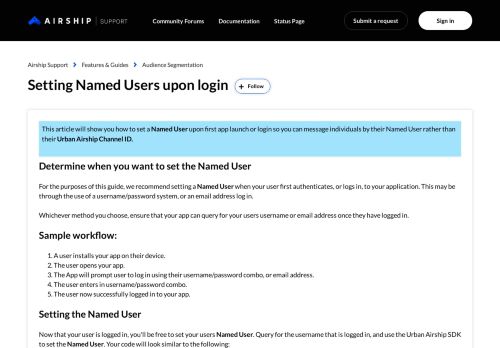 
                            8. Setting Named Users upon login – Urban Airship Support Center