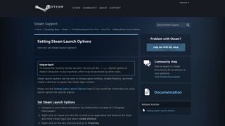 
                            1. Setting Steam Launch Options - How To's - Kennisbank - Steam Support