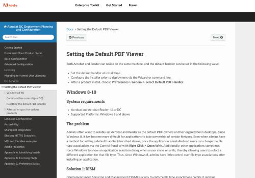 
                            12. Setting the Default PDF Viewer — DC Deployment Planning and ...