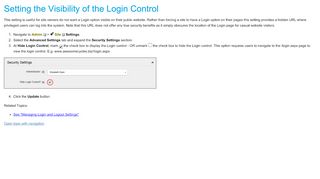 
                            11. Setting the Visibility of the Login Control