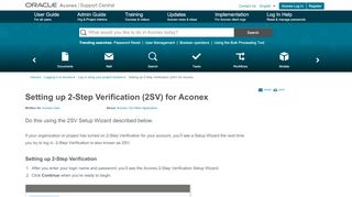 
                            10. Setting up 2 Step login verification for Aconex | Oracle Aconex Support ...