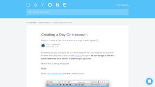 
                            5. Setting up a Day One account | Day One Help