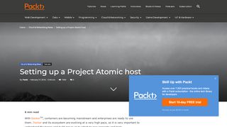 
                            10. Setting up a Project Atomic host | Packt Hub