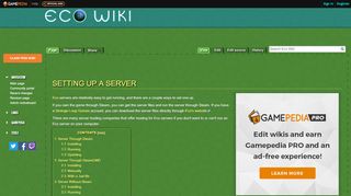 
                            1. Setting Up a Server - Official Eco Wiki