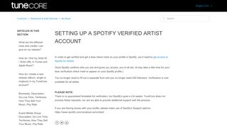 
                            9. Setting Up A Spotify Verified Artist Account – TuneCore