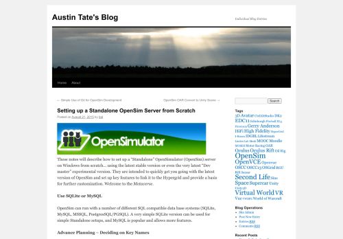 
                            8. Setting up a Standalone OpenSim Server from Scratch | Austin Tate's ...