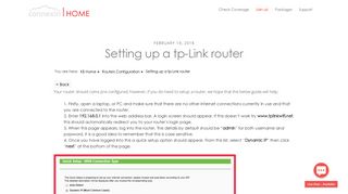 
                            6. Setting up a tp-Link router – Connexin Home