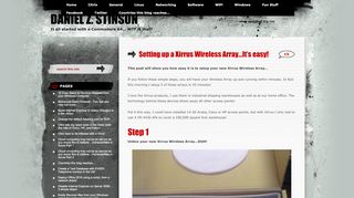 
                            5. Setting up a Xirrus Wireless Array…It's easy! | Daniel Z. Stinson