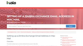 
                            9. Setting up a Zimbra Exchange Email Address in Mac Mail - ...