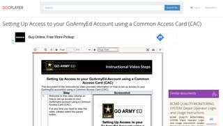
                            11. Setting Up Access to your GoArmyEd Account using a Common ...