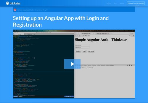 
                            10. Setting up an Angular App with Login and Registration - Thinkster