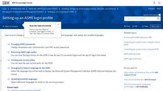 
                            8. Setting up an ASMI login profile - IBM