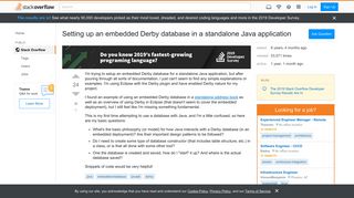 
                            1. Setting up an embedded Derby database in a standalone Java ...