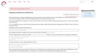 
                            9. Setting up an IMAP server with dovecot - Debian Administration