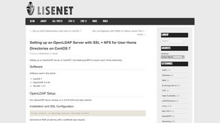 
                            7. Setting up an OpenLDAP Server with SSL + NFS for User Home ...