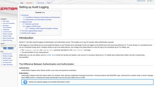 
                            3. Setting up Audit Logging - SambaWiki