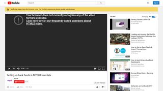 
                            8. Setting up bank feeds in MYOB Essentials - YouTube