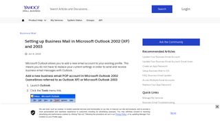 
                            12. Setting up Business Mail in Microsoft Outlook 2002 (XP) and 2003