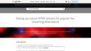 
                            3. Setting up custom RTMP streams for popular live-streaming ...