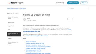 
                            10. Setting up Deezer on Fitbit – Deezer Support