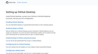 
                            1. Setting up GitHub Desktop - GitHub Help