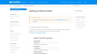 
                            13. Setting up Github OAuth - ReadMe.io