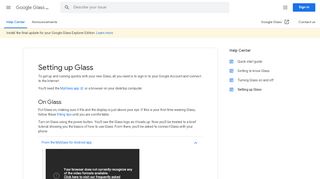 
                            2. Setting up Glass - Google Glass Help - Google Support