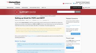 
                            7. Setting up Gmail for POP3 and SMTP | InMotion Hosting