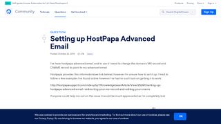 
                            11. Setting up HostPapa Advanced Email | DigitalOcean