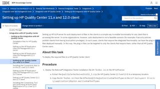 
                            6. Setting up HP Quality Center 11.x and 12.0 client - IBM