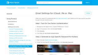 
                            13. Setting up iCloud, .Me or .Mac – Postbox Support