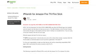 
                            10. Setting Up IPVanish on Amazon Fire TV/Fire Stick – IPVanish