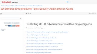 
                            13. Setting Up JD Edwards EnterpriseOne Single Sign-On - Oracle Docs