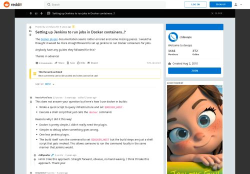 
                            6. Setting up Jenkins to run jobs in Docker containers..? : devops ...