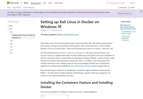 
                            10. Setting up Kali Linux in Docker on Windows 10 – Positive Security