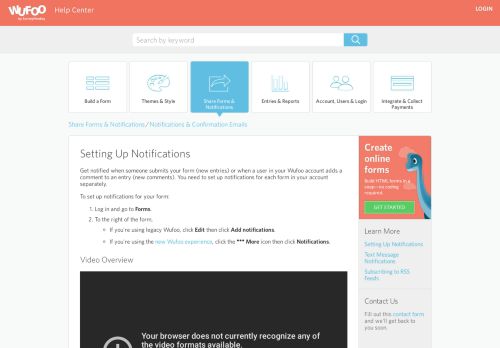 
                            10. Setting Up Notifications - Wufoo Help Center