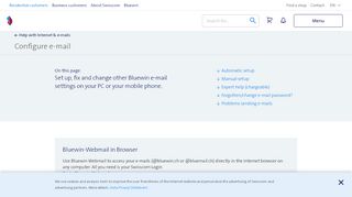 
                            8. Setting up or repairing e-mail - Help | Swisscom