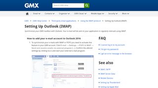 
                            3. Setting Up Outlook (IMAP) - GMX Support - GMX Help Center