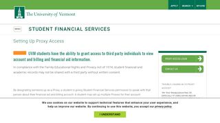 
                            2. Setting Up Proxy Access - University of Vermont