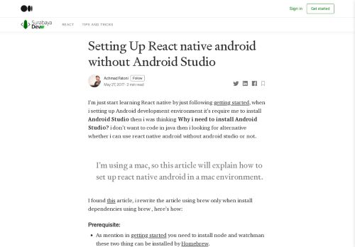 
                            8. Setting Up React native android without Android Studio - ...