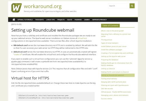 
                            6. Setting up Roundcube webmail – workaround.org
