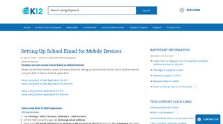 
                            13. Setting Up School Email for Mobile Devices - K12 Customer Support